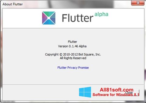 Ekrano kopija Flutter Windows 8.1