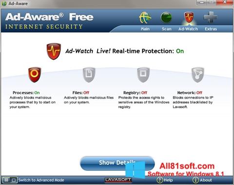 Ekrano kopija Ad-Aware Windows 8.1