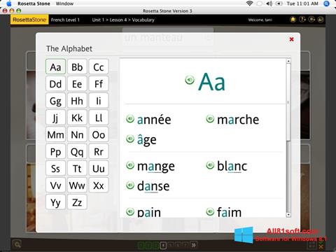 Ekrano kopija Rosetta Stone Windows 8.1