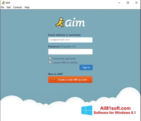 Ekrano kopija AOL Instant Messenger Windows 8.1
