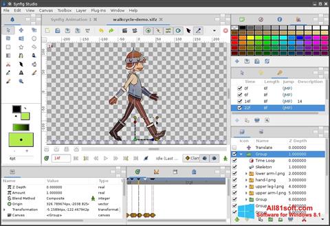 Ekrano kopija Synfig Studio Windows 8.1