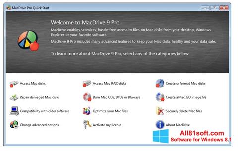 Ekrano kopija MacDrive Windows 8.1