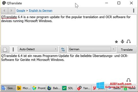 Ekrano kopija QTranslate Windows 8.1