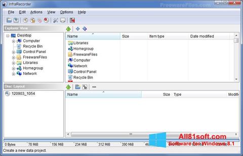 Ekrano kopija InfraRecorder Windows 8.1