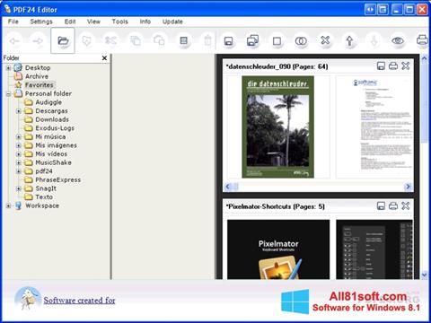 Ekrano kopija PDF24 Creator Windows 8.1