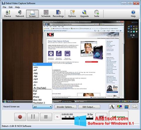 Ekrano kopija Debut Video Capture Windows 8.1