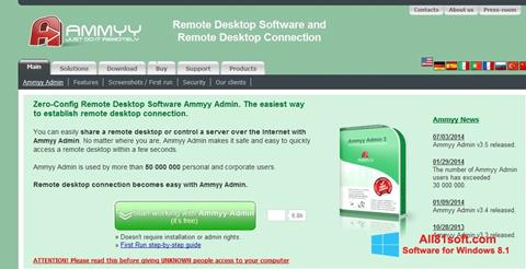 Ekrano kopija Ammyy Admin Windows 8.1