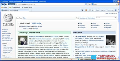 Ekrano kopija Internet Explorer Windows 8.1