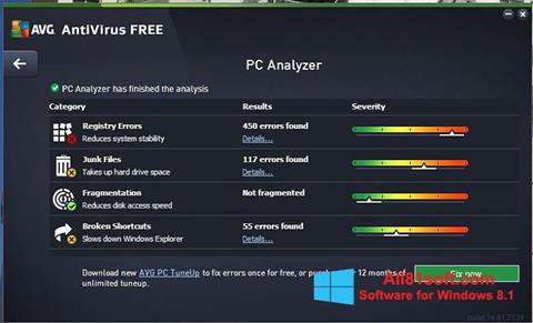 Ekrano kopija AVG AntiVirus Free Windows 8.1