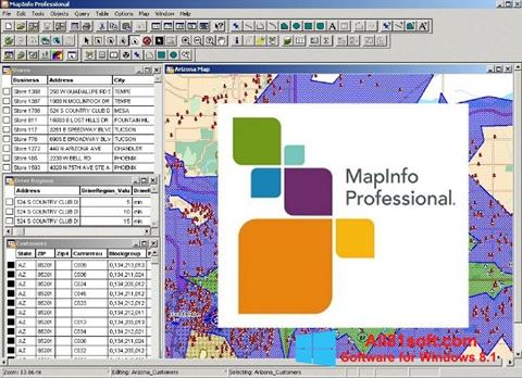 Ekrano kopija MapInfo Professional Windows 8.1