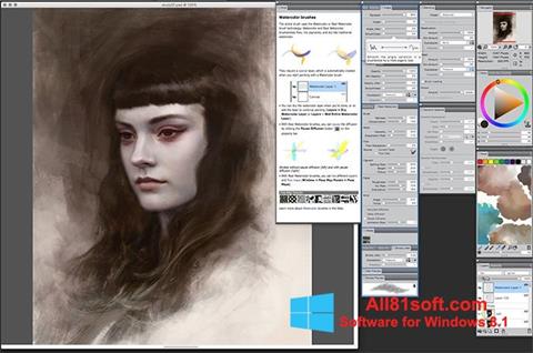 Ekrano kopija Corel Painter Windows 8.1