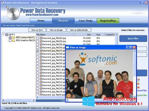 Ekrano kopija Power Data Recovery Windows 8.1