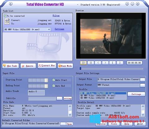 Ekrano kopija Total Video Converter Windows 8.1