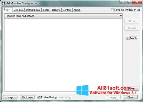 Ekrano kopija Ad Muncher Windows 8.1