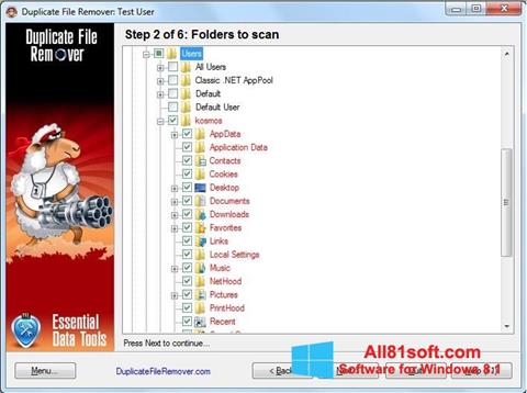 Ekrano kopija Duplicate File Remover Windows 8.1