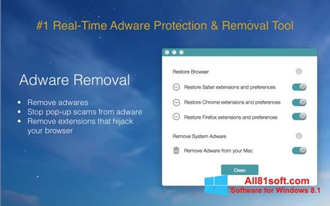 Ekrano kopija Adware Removal Tool Windows 8.1
