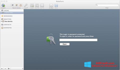 Ekrano kopija RoboForm Windows 8.1