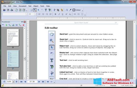 Ekrano kopija Infix PDF Editor Windows 8.1