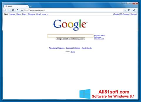 Ekrano kopija Google Chrome Beta Windows 8.1