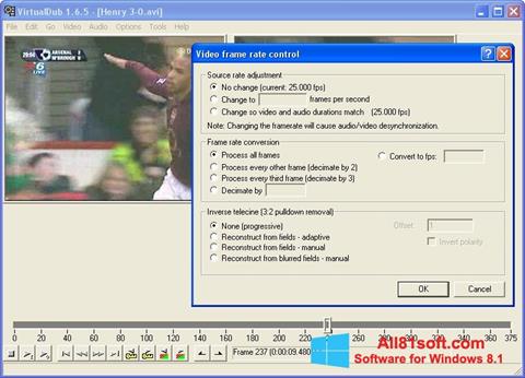 Ekrano kopija VirtualDubMod Windows 8.1