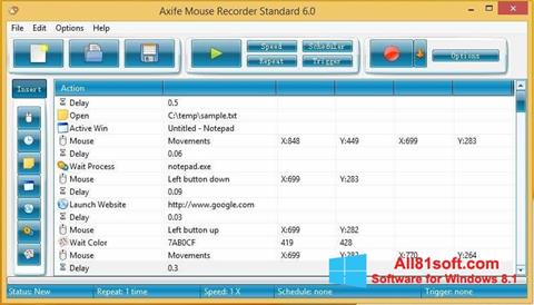 Ekrano kopija Mouse Recorder Windows 8.1