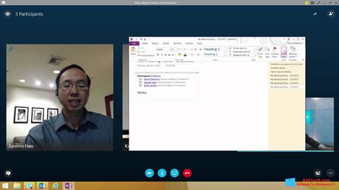 Ekrano kopija Skype for Business Windows 8.1