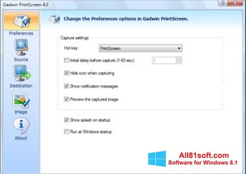 Ekrano kopija Gadwin PrintScreen Windows 8.1