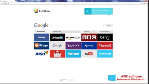 Ekrano kopija Orbitum Windows 8.1
