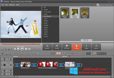 Ekrano kopija Movavi Video Suite Windows 8.1