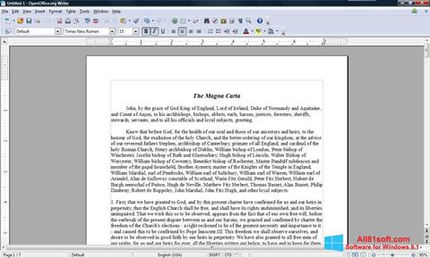 Ekrano kopija OpenOffice Windows 8.1