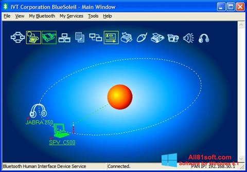 Ekrano kopija BlueSoleil Windows 8.1