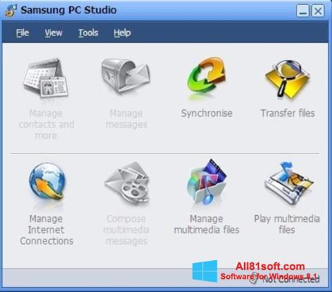 Ekrano kopija Samsung PC Studio Windows 8.1
