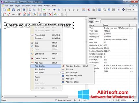 Ekrano kopija Foxit PDF Editor Windows 8.1