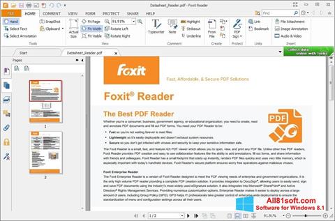 Ekrano kopija Foxit Reader Windows 8.1