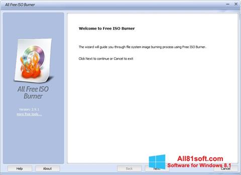 Ekrano kopija ISO Burner Windows 8.1