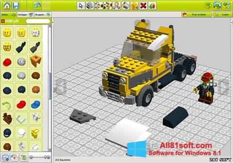 Ekrano kopija LEGO Digital Designer Windows 8.1