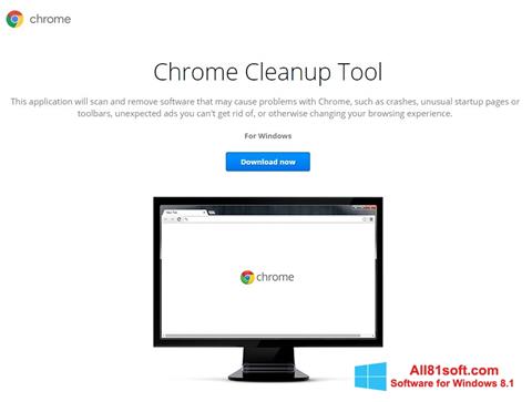 Ekrano kopija Chrome Cleanup Tool Windows 8.1