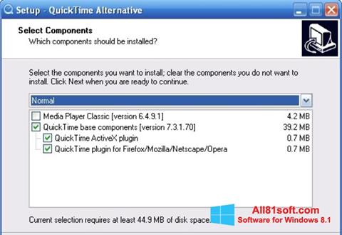 Ekrano kopija QuickTime Alternative Windows 8.1