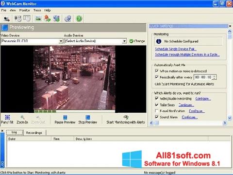 Ekrano kopija WebCam Monitor Windows 8.1