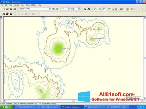 Ekrano kopija MapSource Windows 8.1