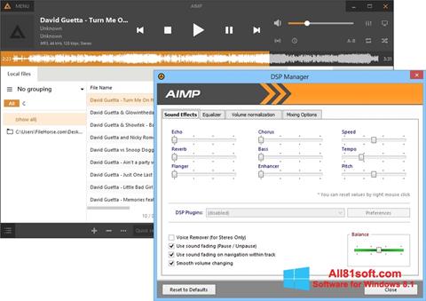 Ekrano kopija AIMP Windows 8.1