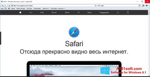 Ekrano kopija Safari Windows 8.1