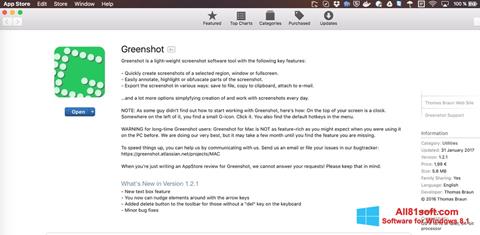 Ekrano kopija Greenshot Windows 8.1