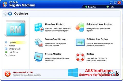 Ekrano kopija Registry Mechanic Windows 8.1