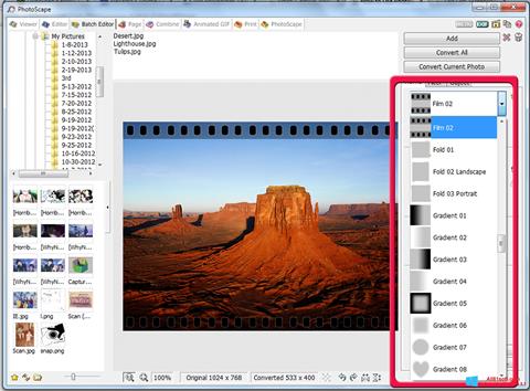 Ekrano kopija PhotoScape Windows 8.1