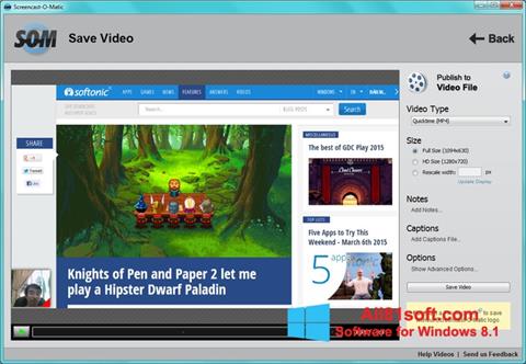 Ekrano kopija Screencast-O-Matic Windows 8.1