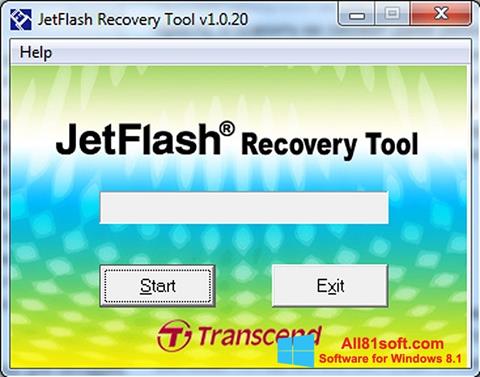 Ekrano kopija JetFlash Recovery Tool Windows 8.1