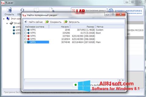 Ekrano kopija R.saver Windows 8.1