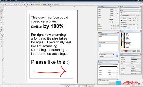 Ekrano kopija Scribus Windows 8.1