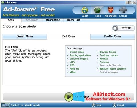 Ekrano kopija Ad-Aware Free Windows 8.1